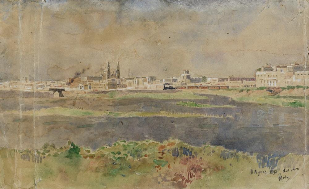 Filippo Mola comparable auction result: watercolor by filippo mola