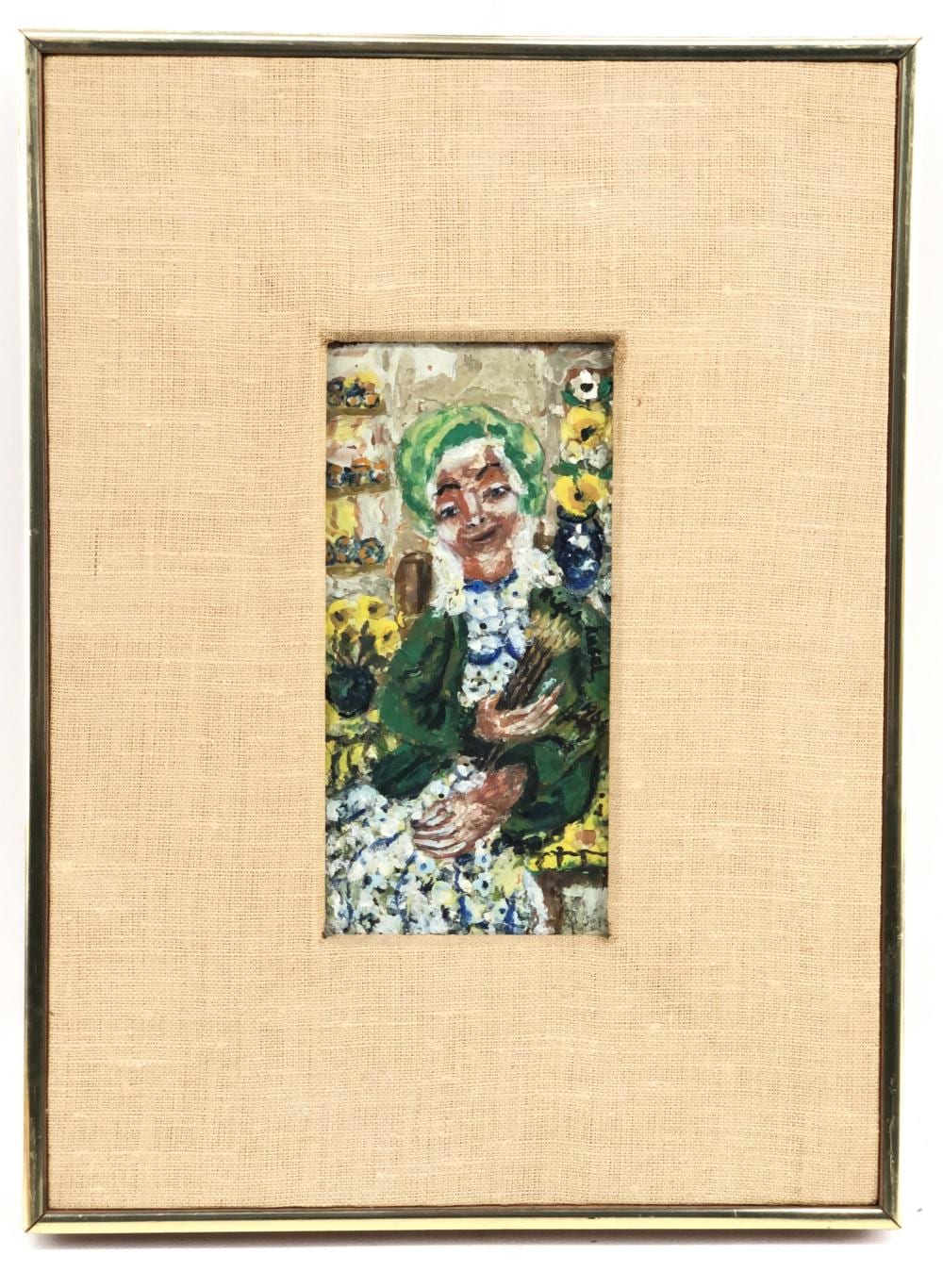 Rifka Angel comparable auction result: rifka angel self portrait oil on board