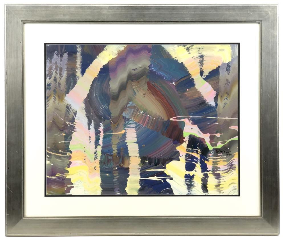 Sky Jones comparable auction result: sky jones abstract acrylic on paper