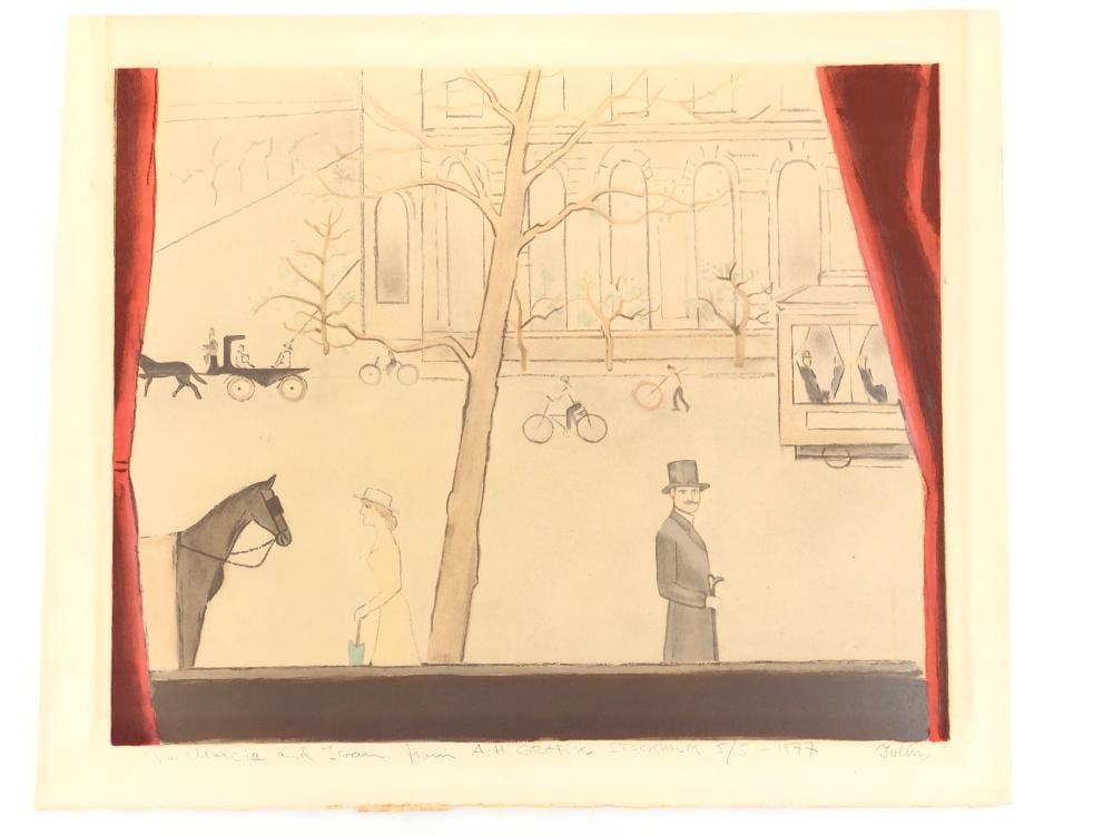 Einar Jolin comparable auction result: einar jolin street scene limited edition lithograph