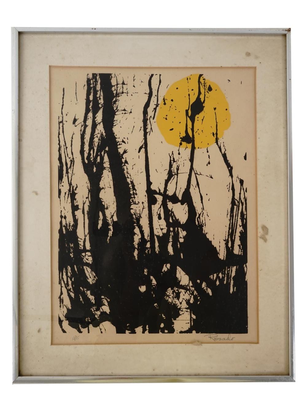 Julio Rosado del Valle comparable auction result: abstract sun serigraph by julio rosado del valle