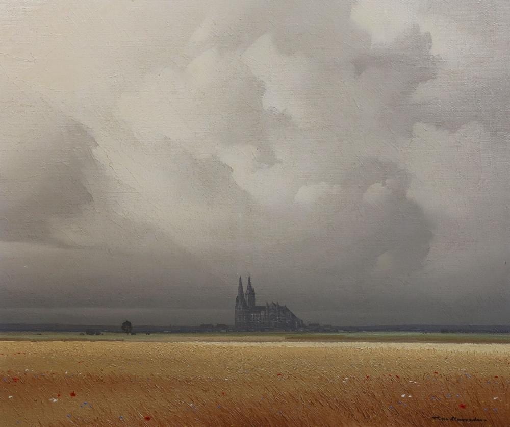 Pierre de Clausades comparable auction result: pierre de clausades french 1910 1978 ciels champ de bl oil on canvas 45 x 54cm