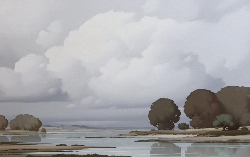 Pierre de Clausades comparable auction result: pierre de clausades french 1910 1978 en val de loire oil on canvas 58 x 90cm