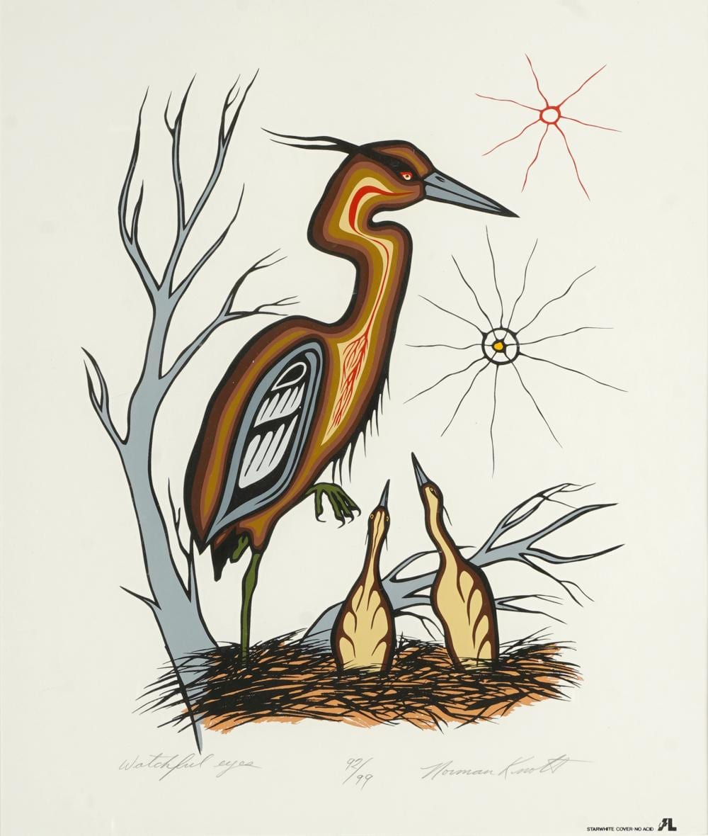 Norman Knott comparable auction result: norman knott indigenous canadian 1945 2003