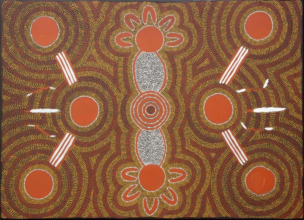 Agnes Rubuntja comparable auction result: agnes rubuntja women collecting bush tucker