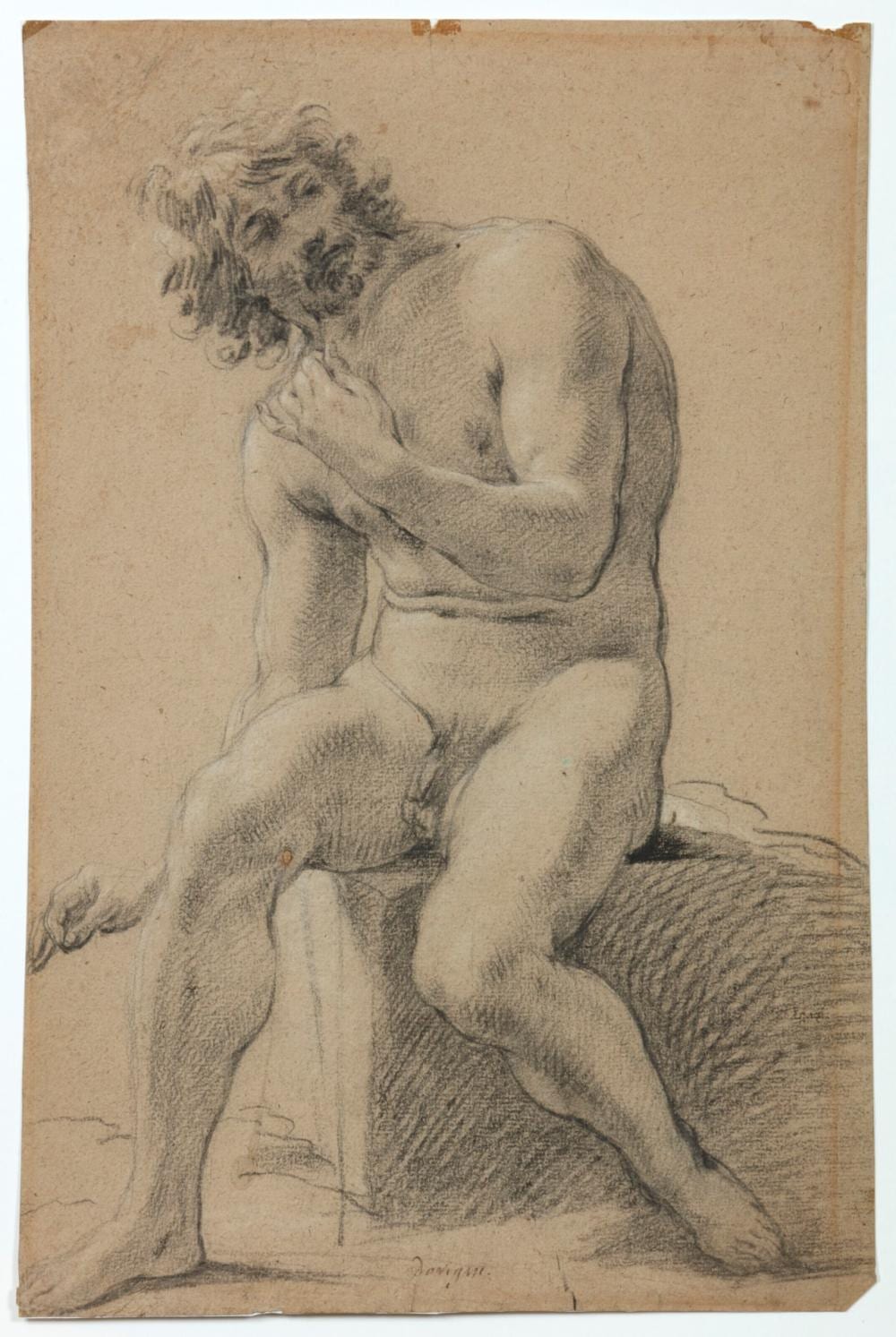 Michel Dorigny comparable auction result: michel dorigny saint quentin 1616 1665 paris study of a seated male nude