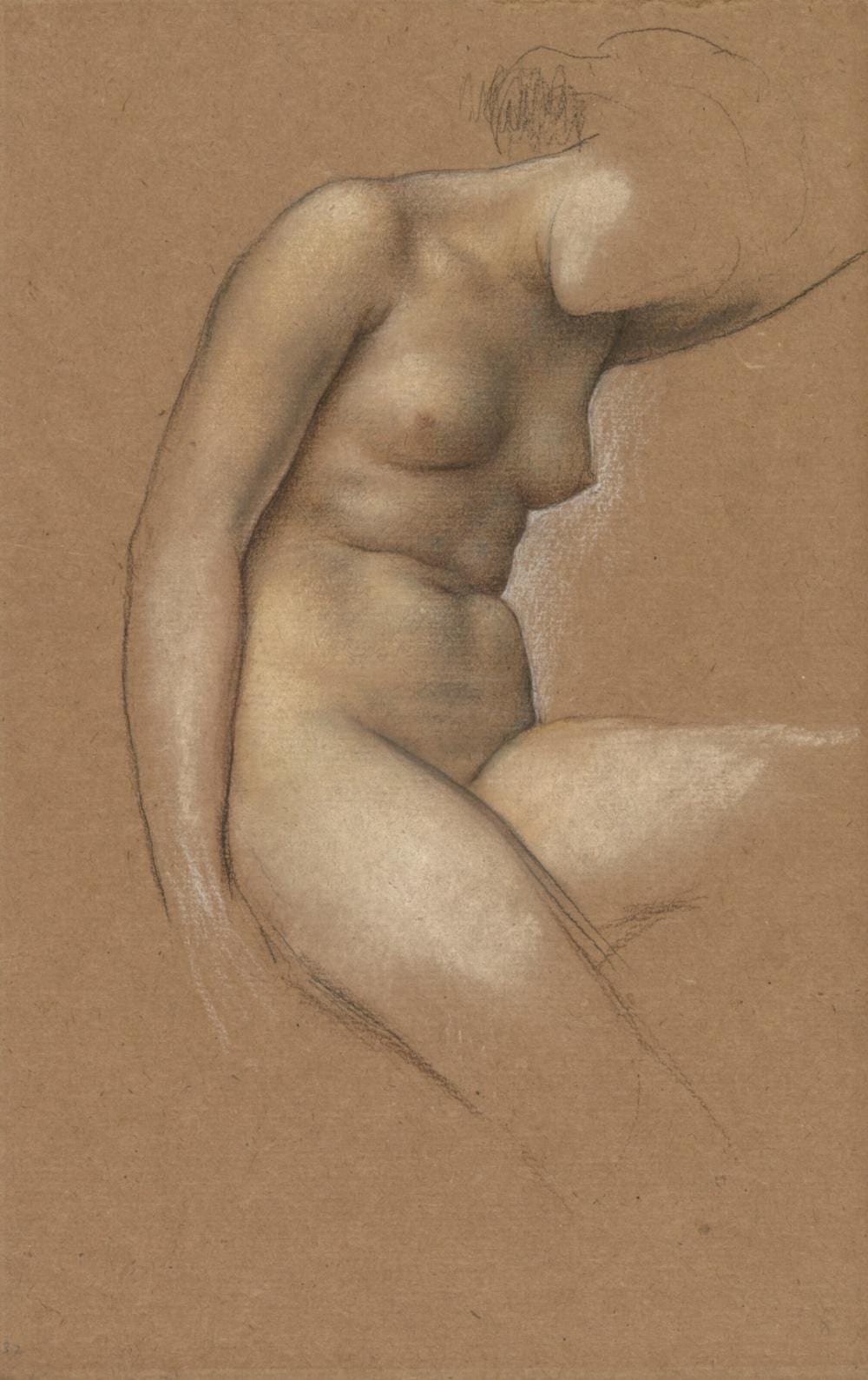 Herbert James Draper comparable auction result: herbert james draper 1864 1920 female nude study coloured chalks on buff