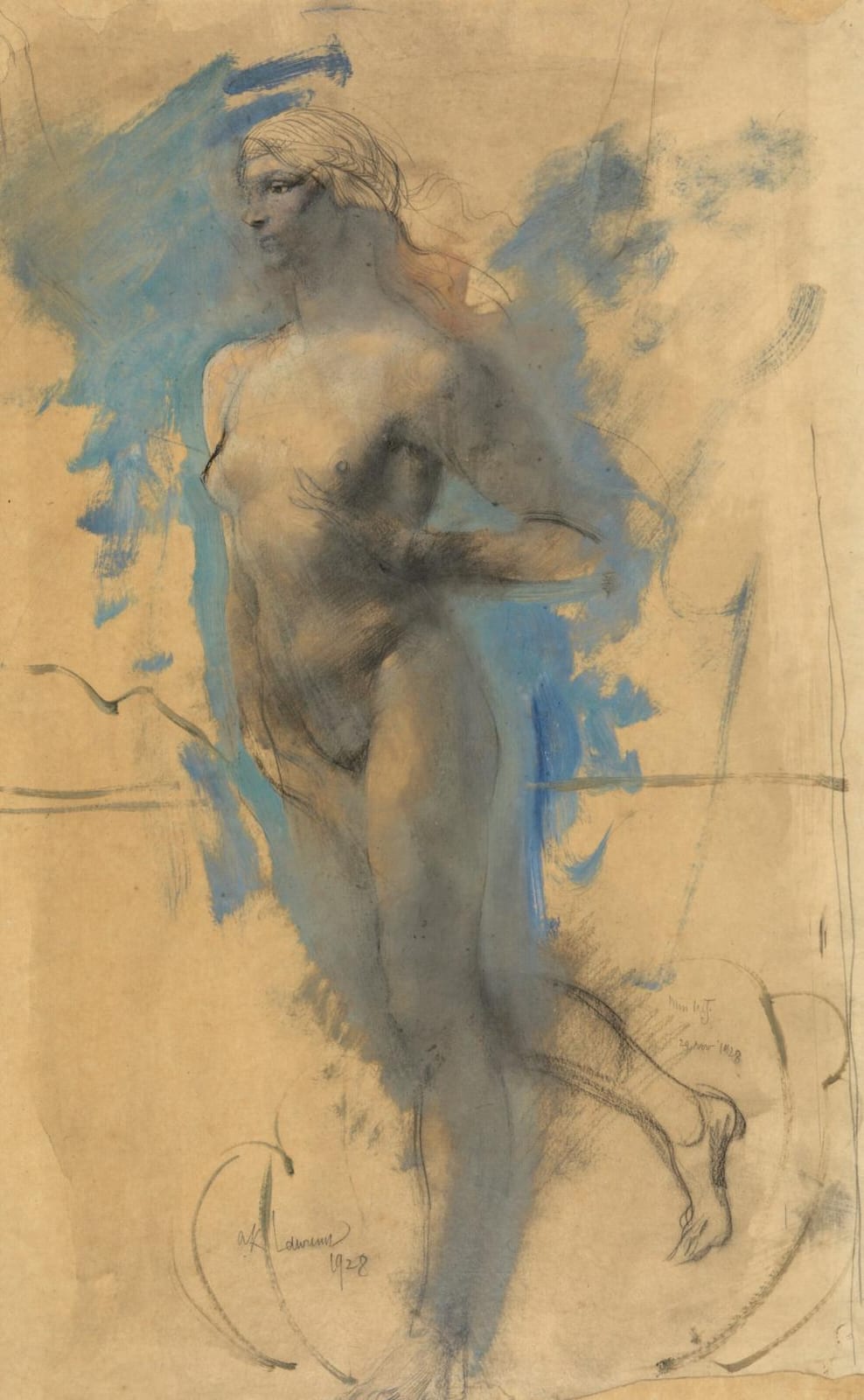 Alfred Kingsley Lawrence comparable auction result: alfred kingsley lawrence 1893 1978 study of a female nude pencil black c