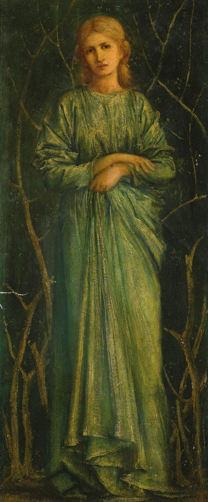 charles fairfax murray 1849 1919 a woman in green drapery oil on panel 14 · Christie's · 2022-07-14 Fairfax Murray comparable auction result: charles fairfax murray 1849 1919 a woman in green drapery oil on panel 14