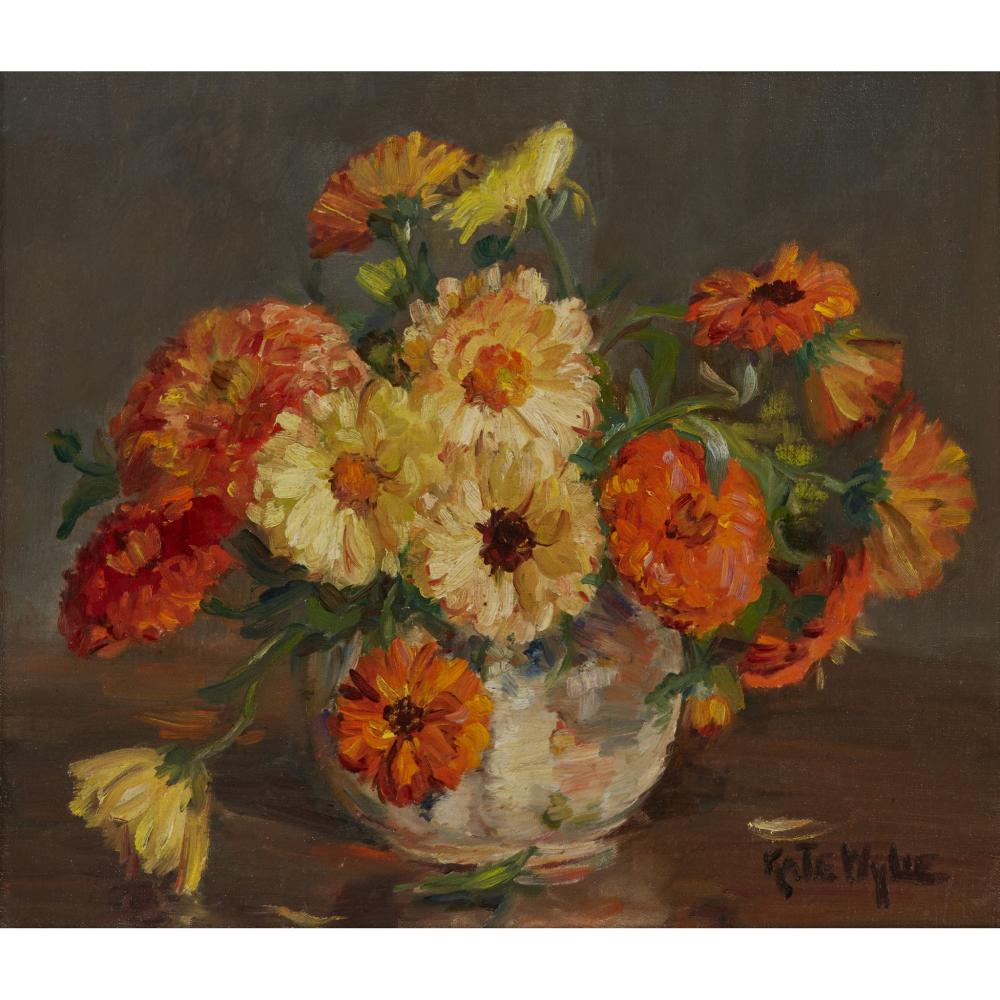 Kate Wylie comparable auction result: kate wylie scottish 1877 1941 marigolds