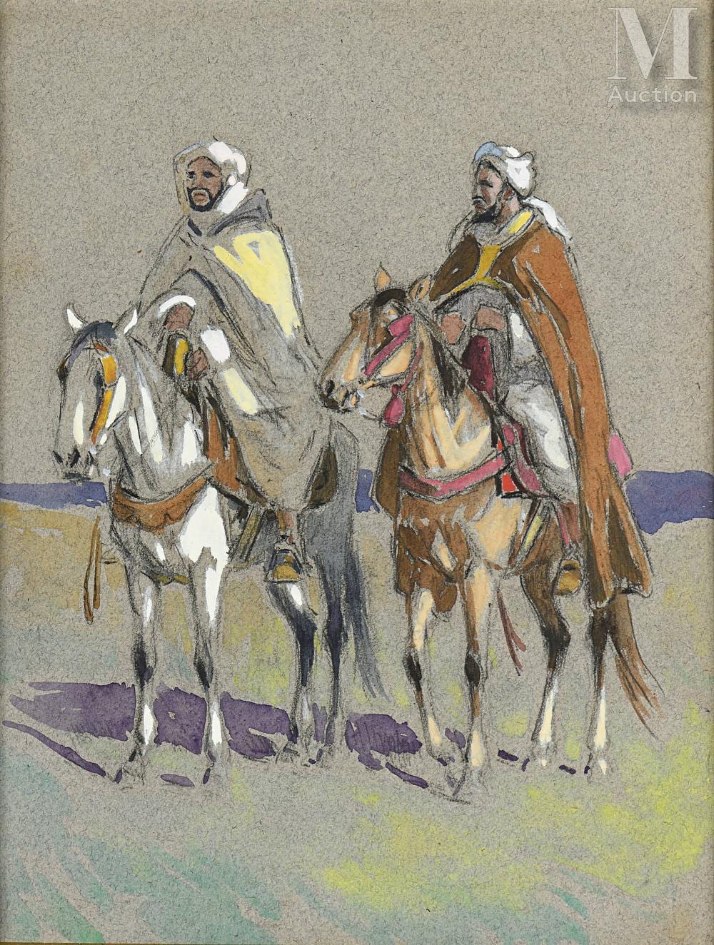 Edouard Doigneau comparable auction result: edouard doigneau nemours 1865 paris 1954 deux cavaliers