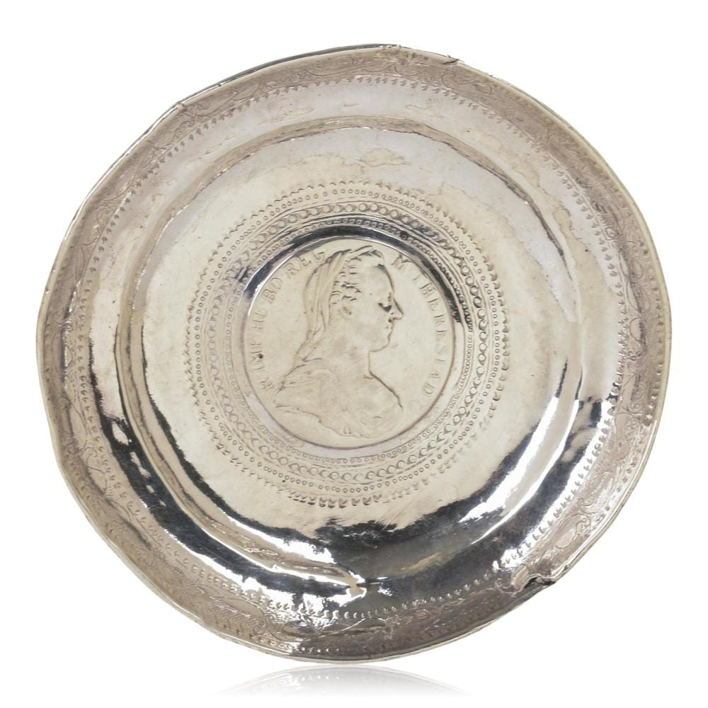 18TH C. Maria Theresa Thaler Silver Bowl sold by Casco Bay Auctions, lot 321 — auction record photograph