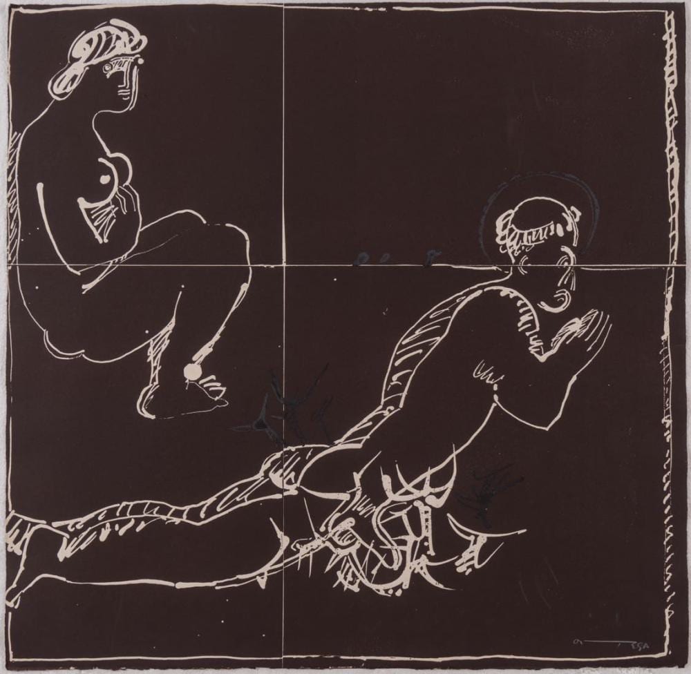 José García Ortega comparable auction result: jos garc a ortega arroba de los montes 1921 parigi 1990 senza titolo
