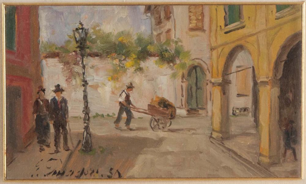 Giuliano Amadori comparable auction result: giuliano amadori bologna 1883 1972 vecchia cara bologna 1950