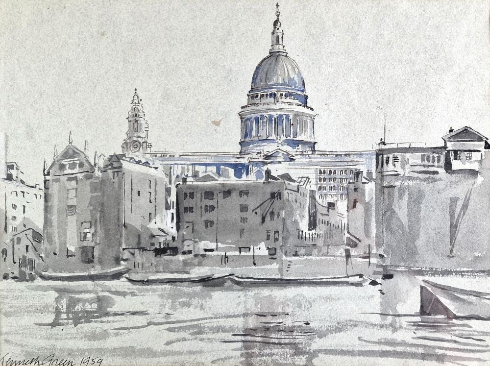Kenneth Green comparable auction result: kenneth green 1905 1986 la basilique 1959