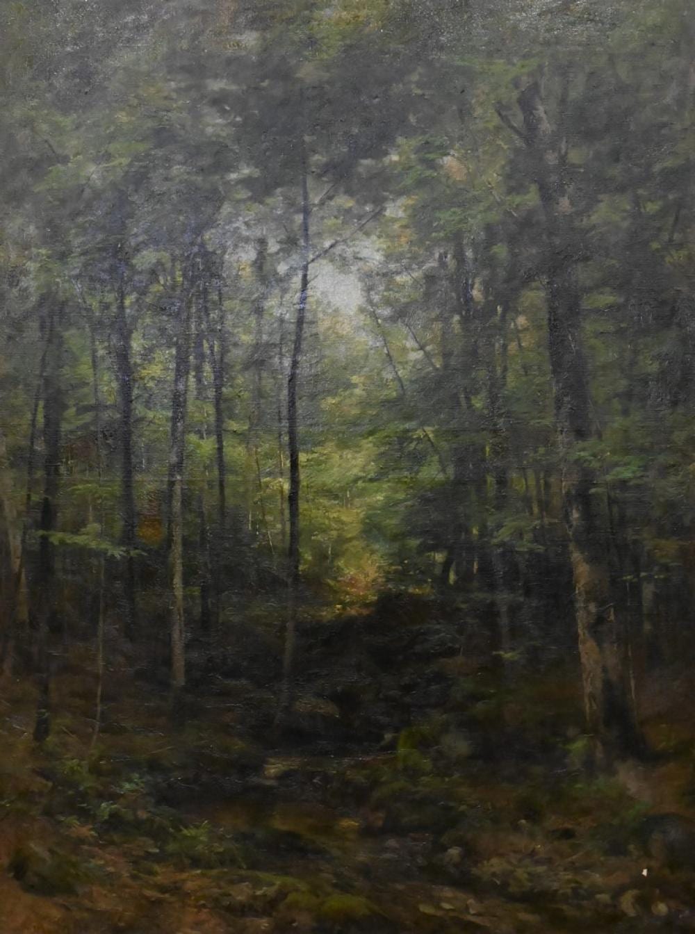 Roswell Morse Shurtleff (American, 1838 - 1915), "A Song of Summer Woods", oil on canvas, signed and dated lower left, 50" x 38 1/2". sold by Nadeau's Auction Gallery, lot 285 — auction record photograph