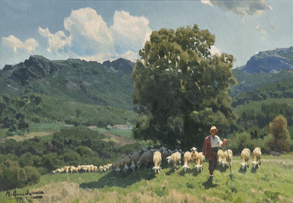 Miguel Acevedo comparable auction result: miguel acevedo the shepherd with his flock