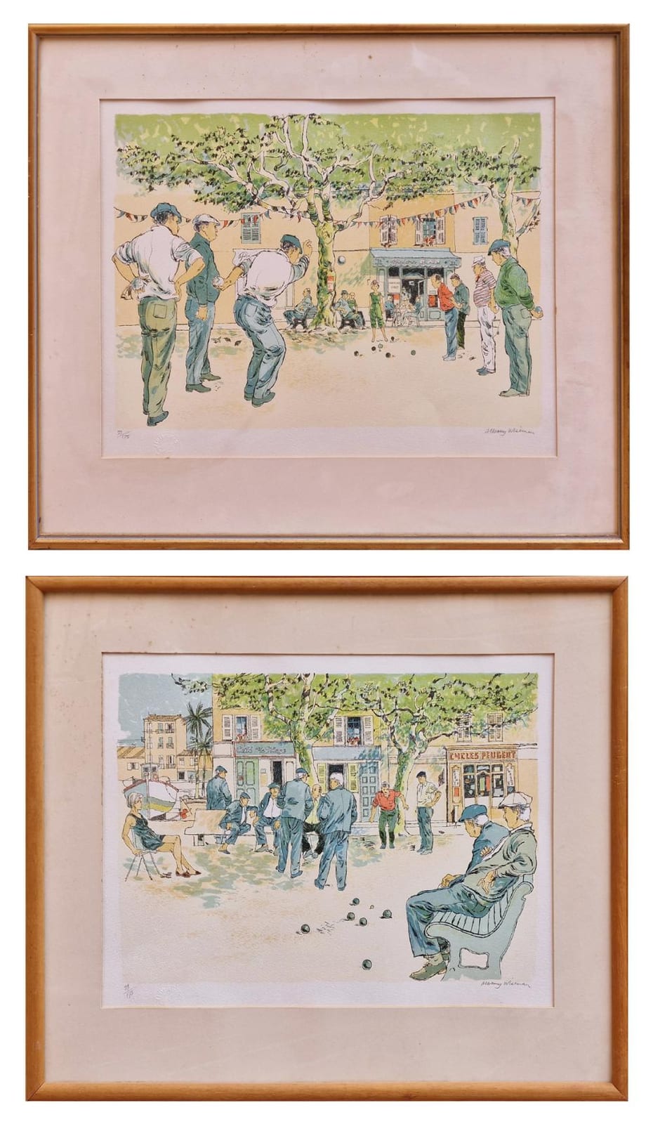 Albany Wiseman comparable auction result: albany wiseman 1930 parties de p tanque en provence