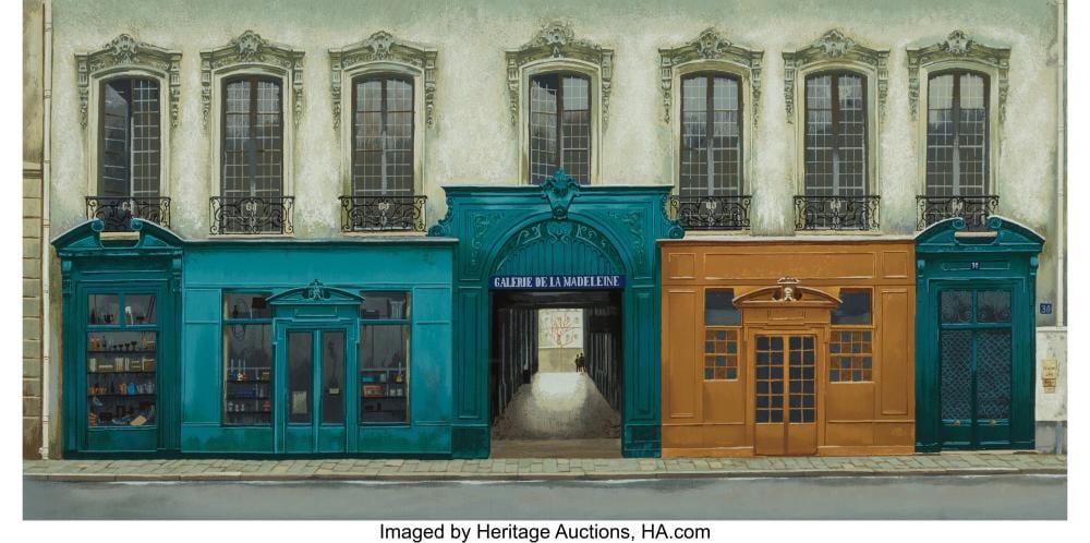 André Renoux comparable auction result: andr renoux french 1939 2002 group of five prints serigraphs in colors on pa