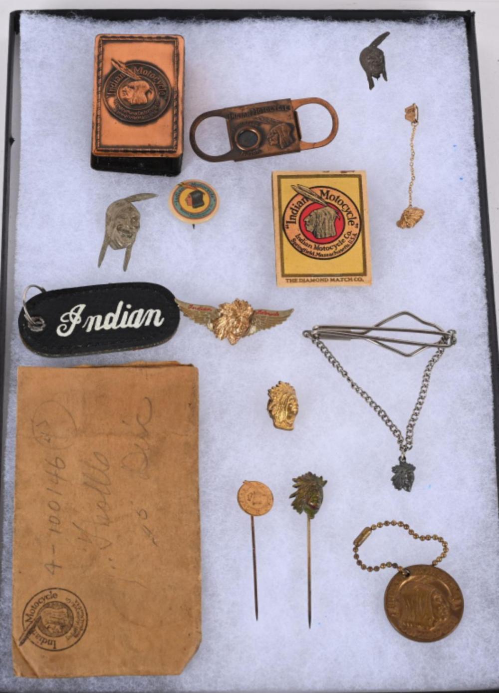VINTAGE INDIAN MOTORCYCLE MEMORABILIA sold by Milestone Auctions, lot 111 — auction record photograph
