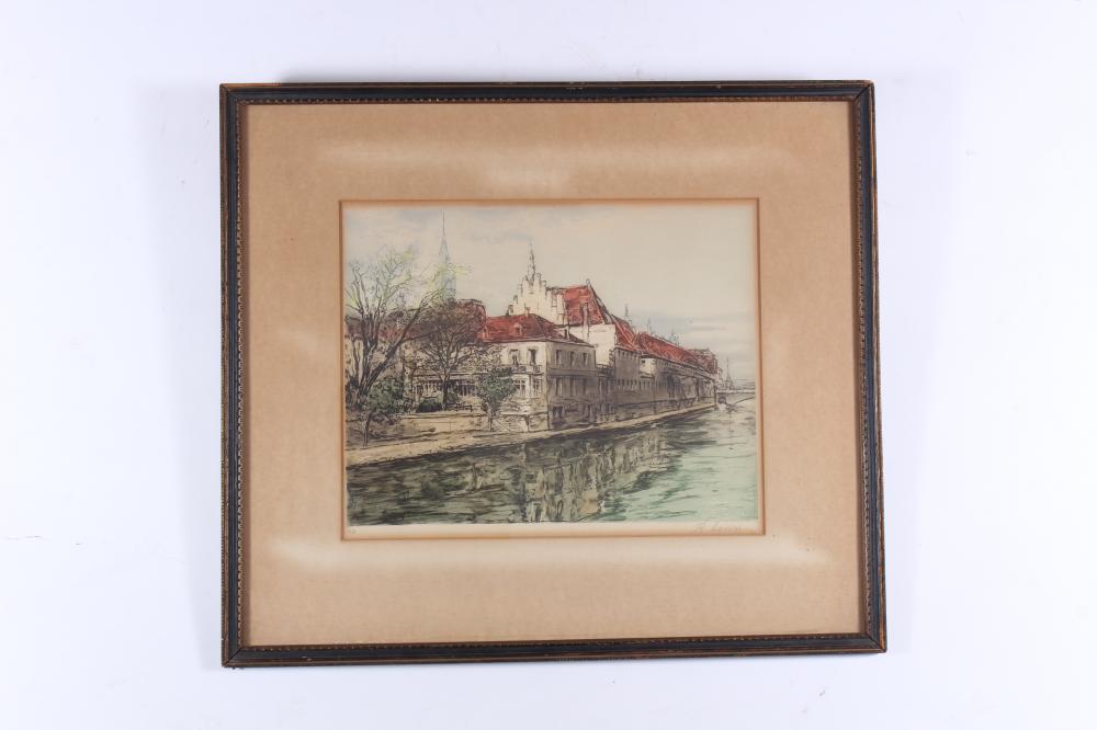 René Lorrain comparable auction result: artist s proof etching by ren lorrain