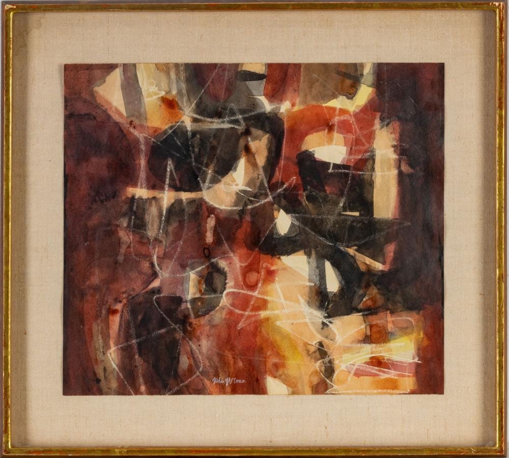 Julio Girona comparable auction result: julio girona cuban 1914 2002 watercolor on paper h 12 w 14 untitled abstract