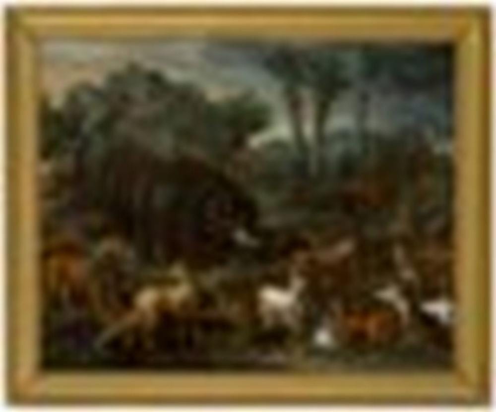 Cajetan Roos comparable auction result: cajetan roos rome 1690 1770 vienna noah s ark oil on canvas laid down on