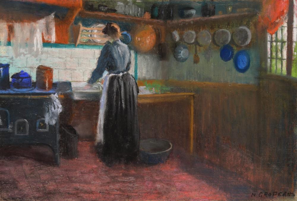 nicolae gropeanu breton woman in the kitchen · A10 by Artmark · 2022-07-14 Nicolae Gropeanu comparable auction result: nicolae gropeanu breton woman in the kitchen
