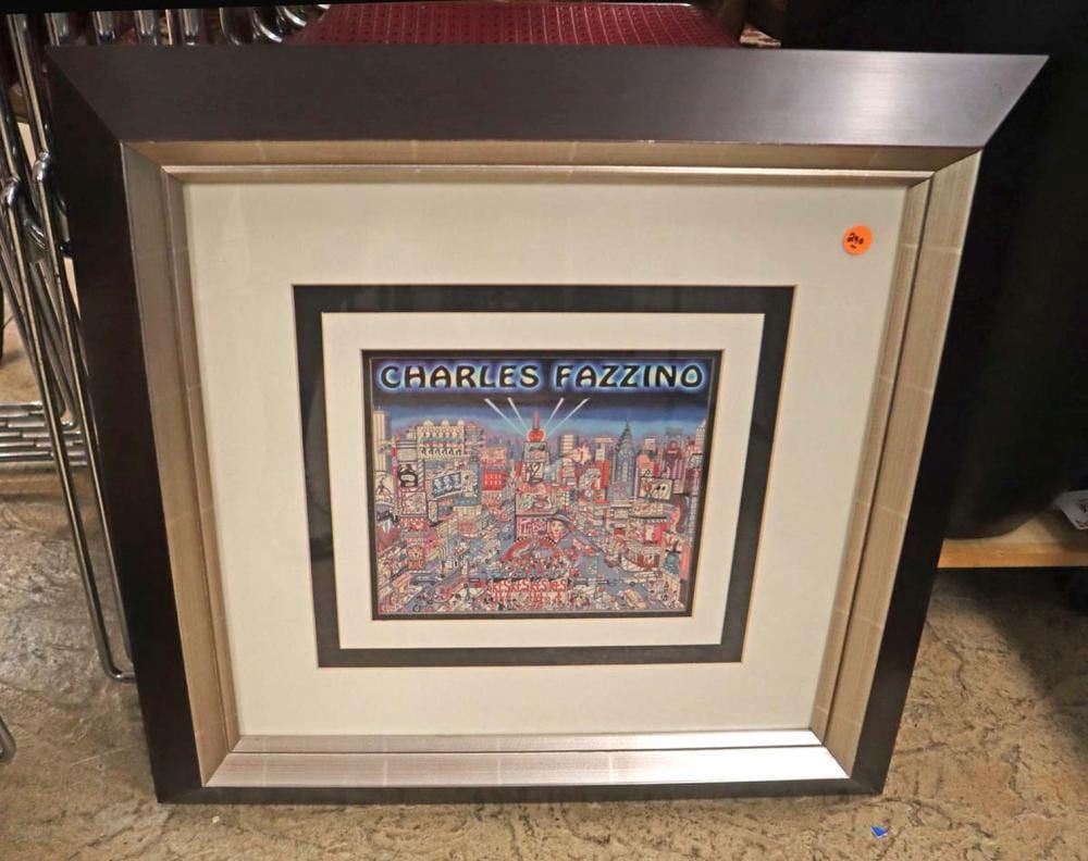 Charles Fazzino print in modern frame sold by South Jersey Auction by Babington Auction Inc., lot 290 — auction record photograph