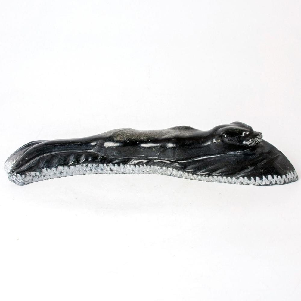 Abraham Pov comparable auction result: abraham pov 1927 1994 signed inuit stone sculpture