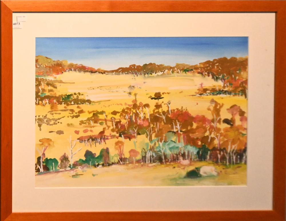 Neroli Weaver comparable auction result: neroli weaver summer landscape 1997 gouache on paper 39 5 x 55cm frame size 59 x 74 5cm provenance the national australia ba