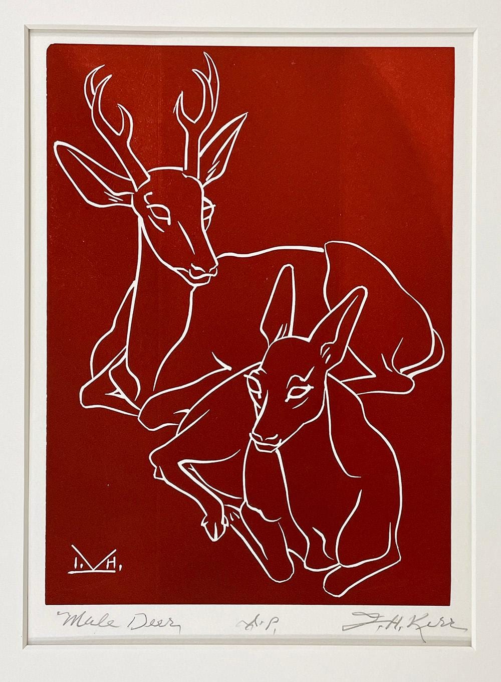 Illingworth Holey Kerr comparable auction result: illingworth holey kerr mule deer artist s proof