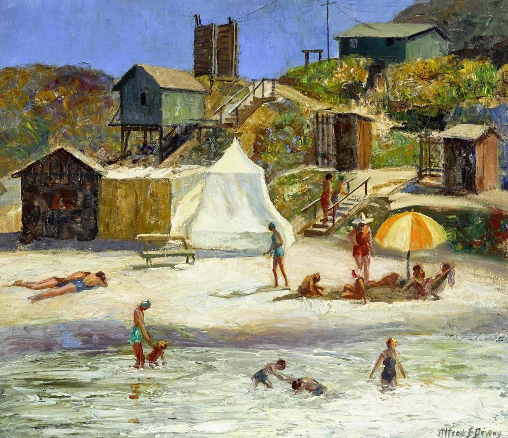 Alfred James Dewey comparable auction result: alfred james dewey 1874 1958 laguna beach 23 3 4 x 27 3 4 in framed 31 1 2 x 35 1 2 in painted circa 1935