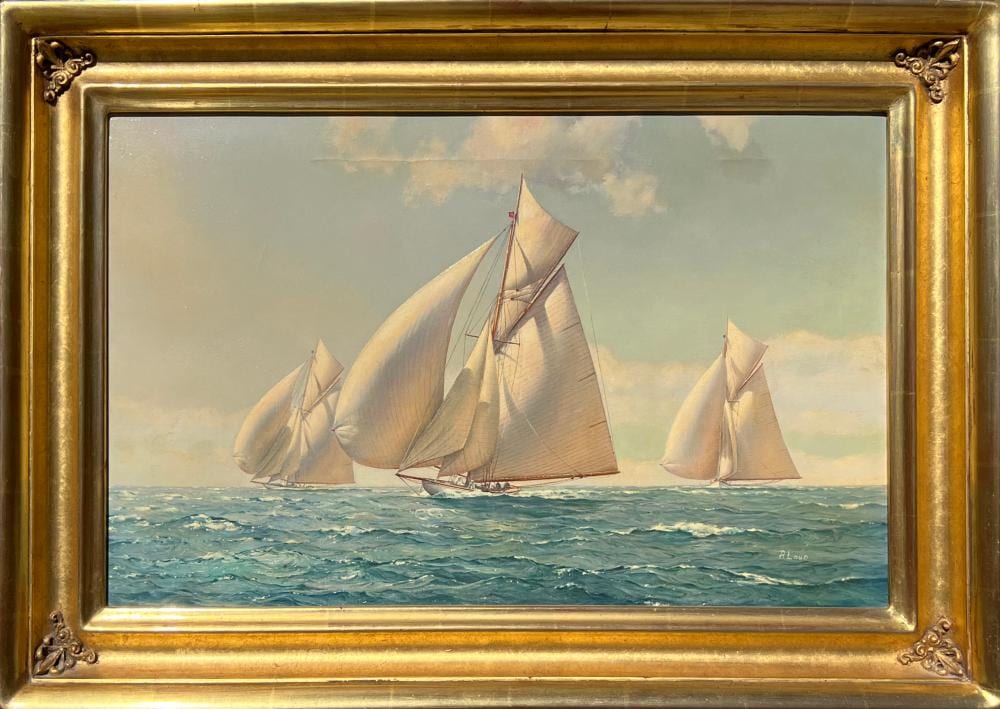 Richard Loud comparable auction result: richard loud oil on canvas yacht race
