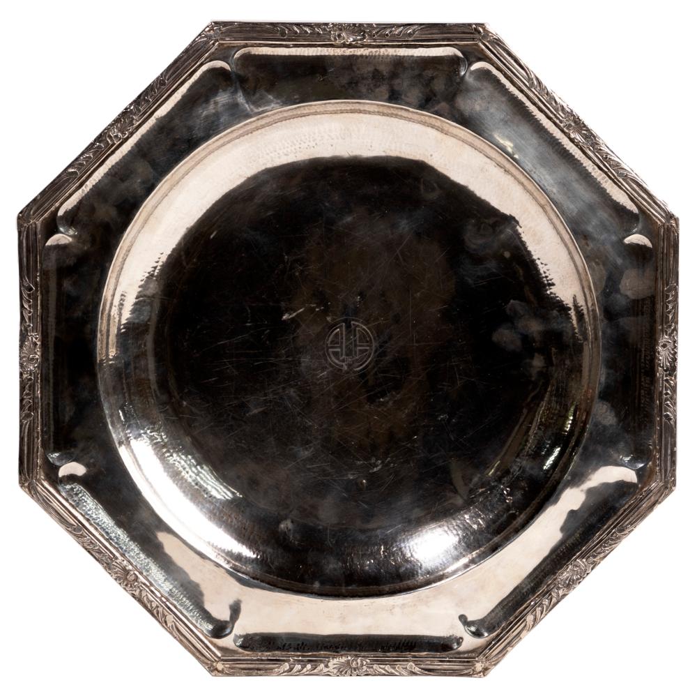 Bogata Hammered Sterling Silver Serving Tray sold by Leonard Auction, lot 349 — auction record photograph