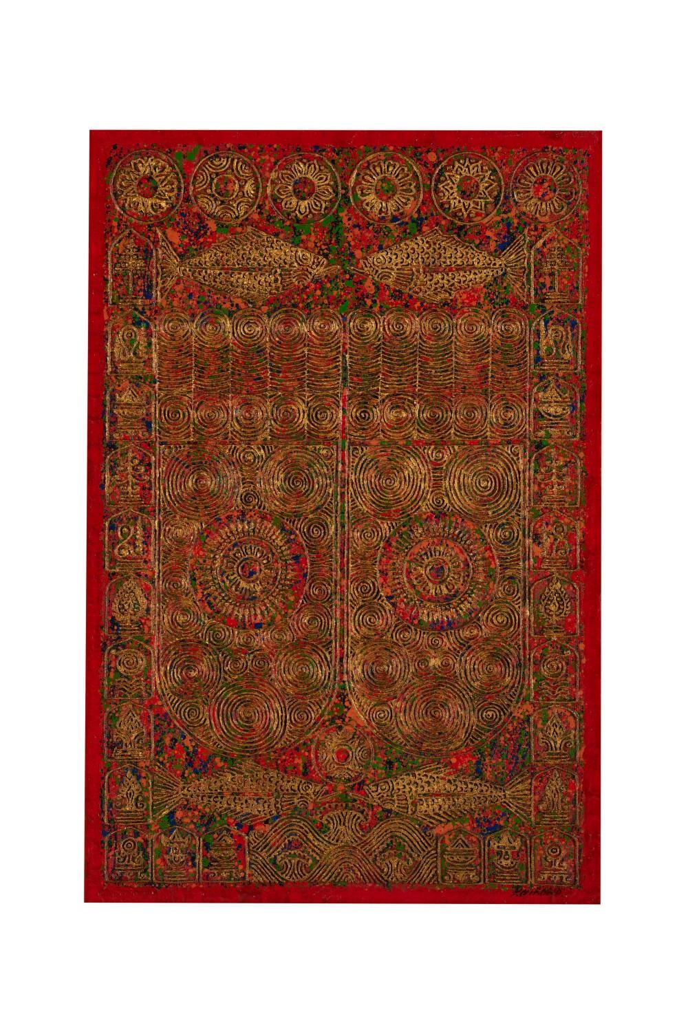 pichai nirand buddha footprint · The Art Auction Center · 2022-07-16 Pinchai Nirand comparable auction result: pichai nirand buddha footprint