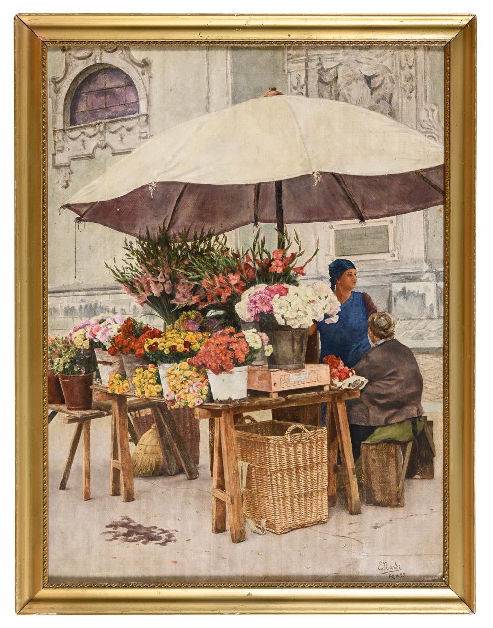 Enrico Nardi comparable auction result: oil painting by enrico nardi