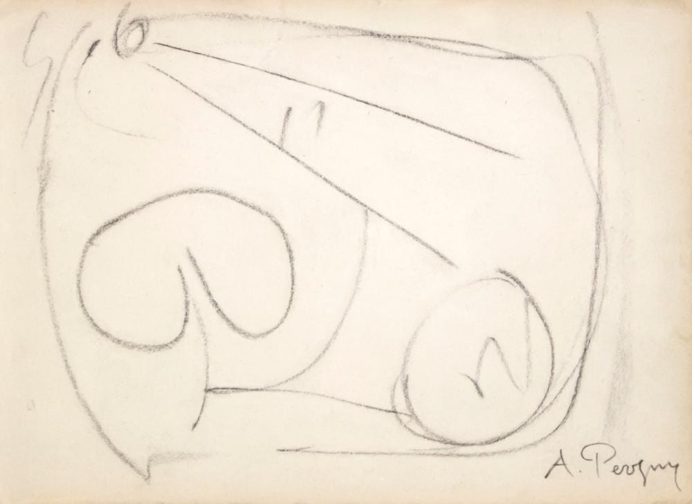 Antoine Pevsner comparable auction result: antoine pevsner russian french 1884 1962 pencil on paper