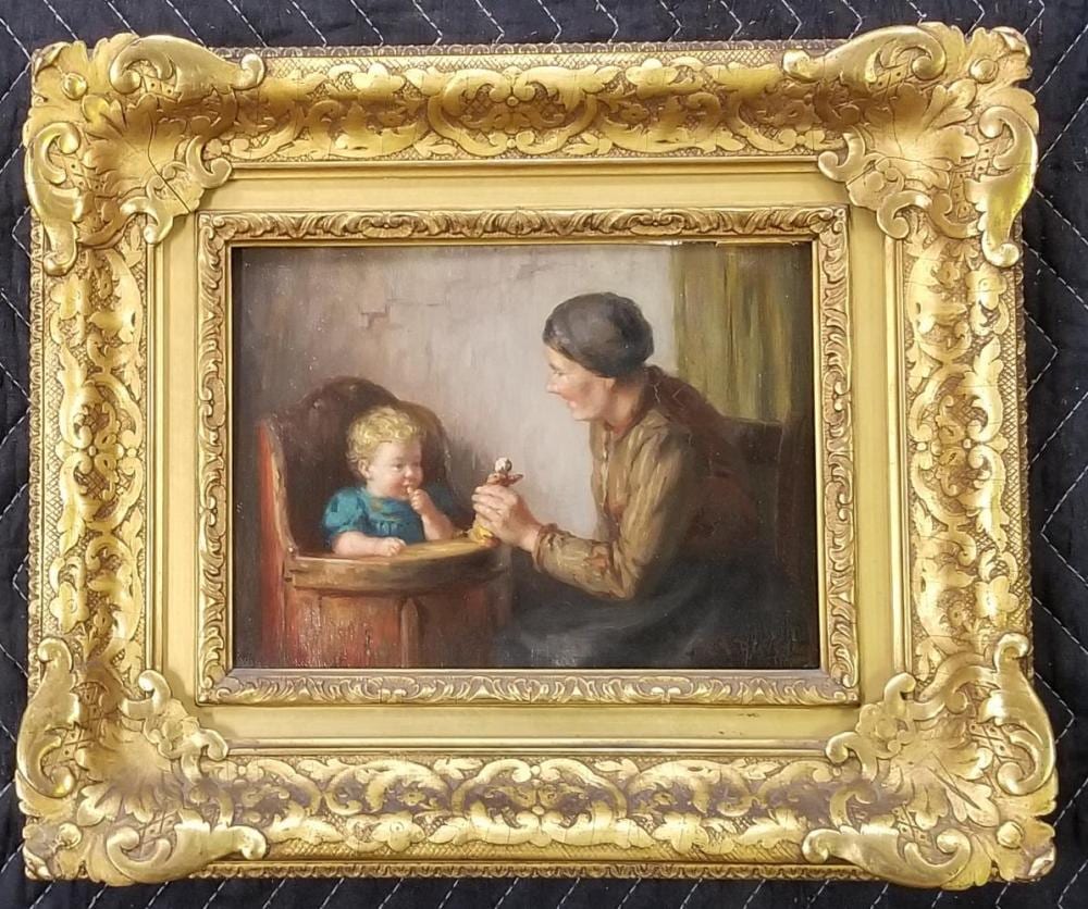 Hendricus Antonius Dievenbach comparable auction result: hendricus anthonius dievenbach oil on board