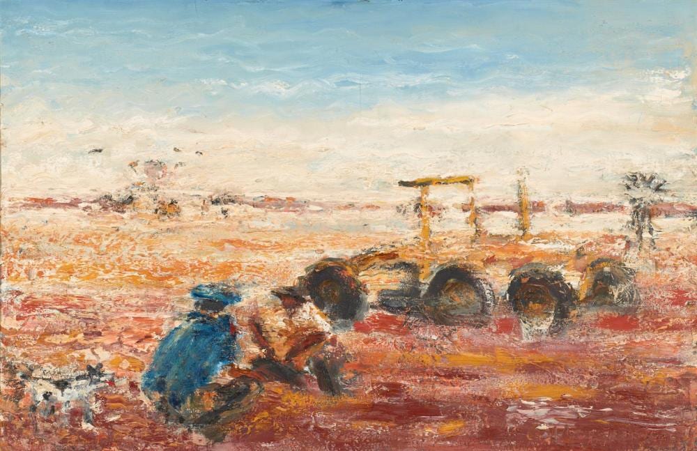 Gil Jamieson comparable auction result: gil jamieson 1934 1992 yellow grader 1982 oil on canvas