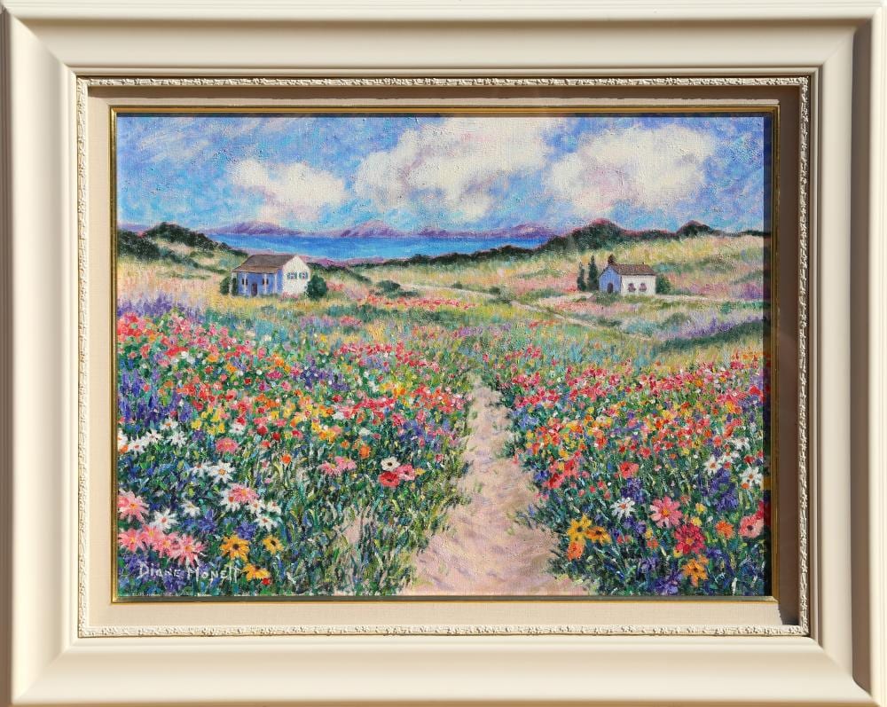 Diane Monet comparable auction result: diane monet path to the beach oil painting