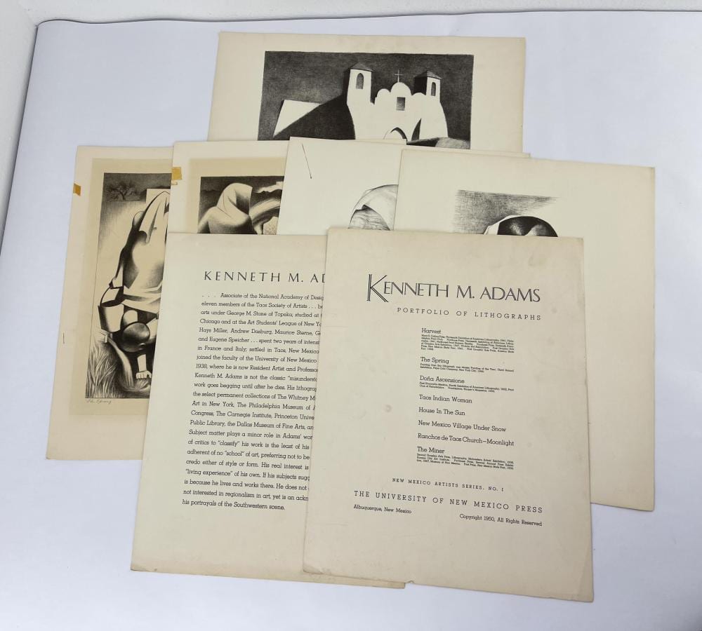 Kenneth Miller Adams comparable auction result: kenneth miller adams lithograph set