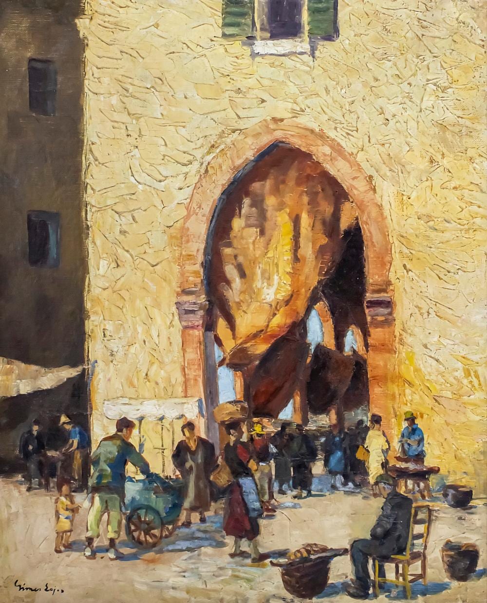 Lajos Gimes comparable auction result: lajos gimes hungarian 1886 1944 45 market oil on canvas