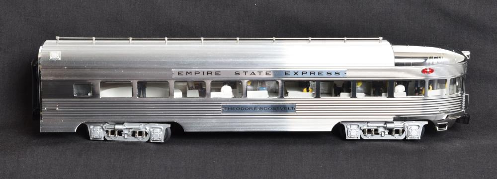 K-Line K-4670 - NYC Empire State Express 15" Aluminum Passenger Car - 6 Pack sold by Stout Auctions Toy and Train Specialists, lot 171 — auction record photograph