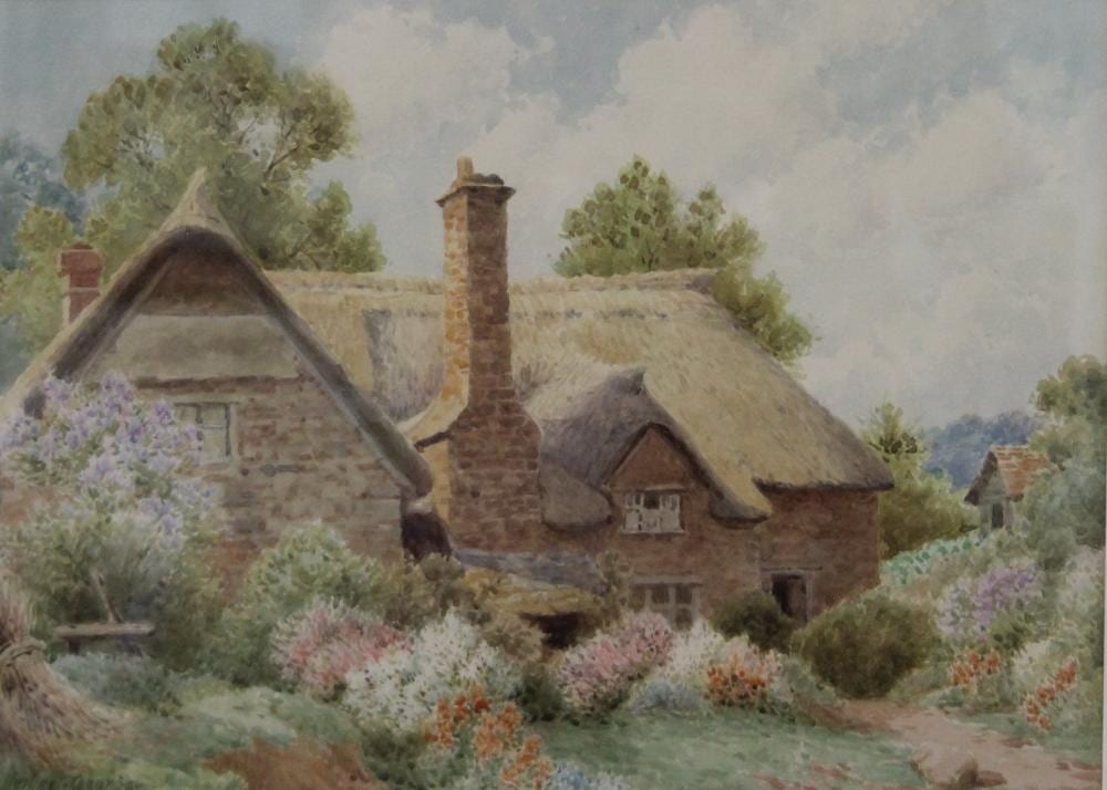 Herbert (1863) George comparable auction result: herbert george cottage scene watercolour signed framed and glazed 35 x