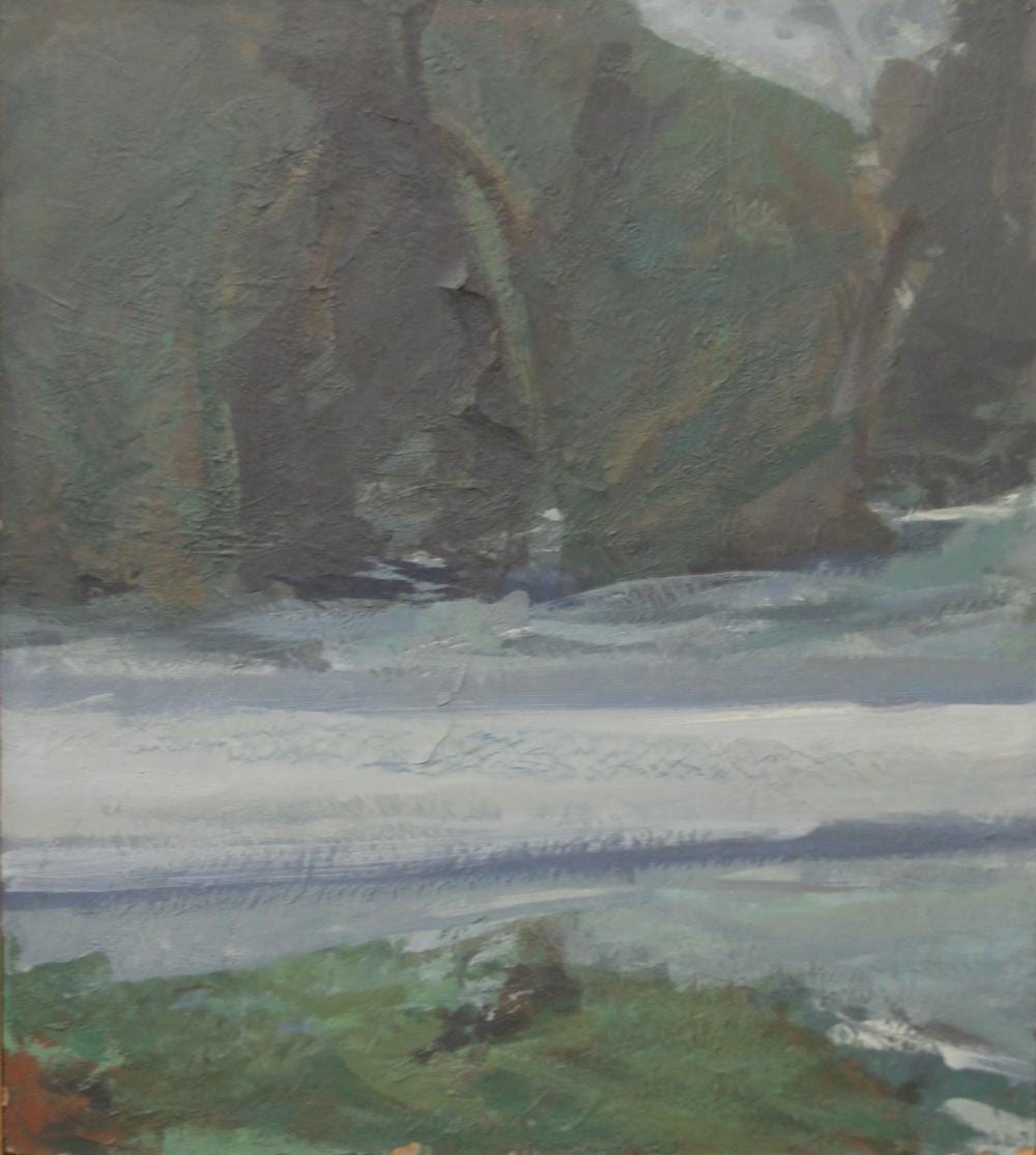 Jeremy Le Grice comparable auction result: jeremy le grice 1936 2012 british ar cliff side porthleden porthleven oi