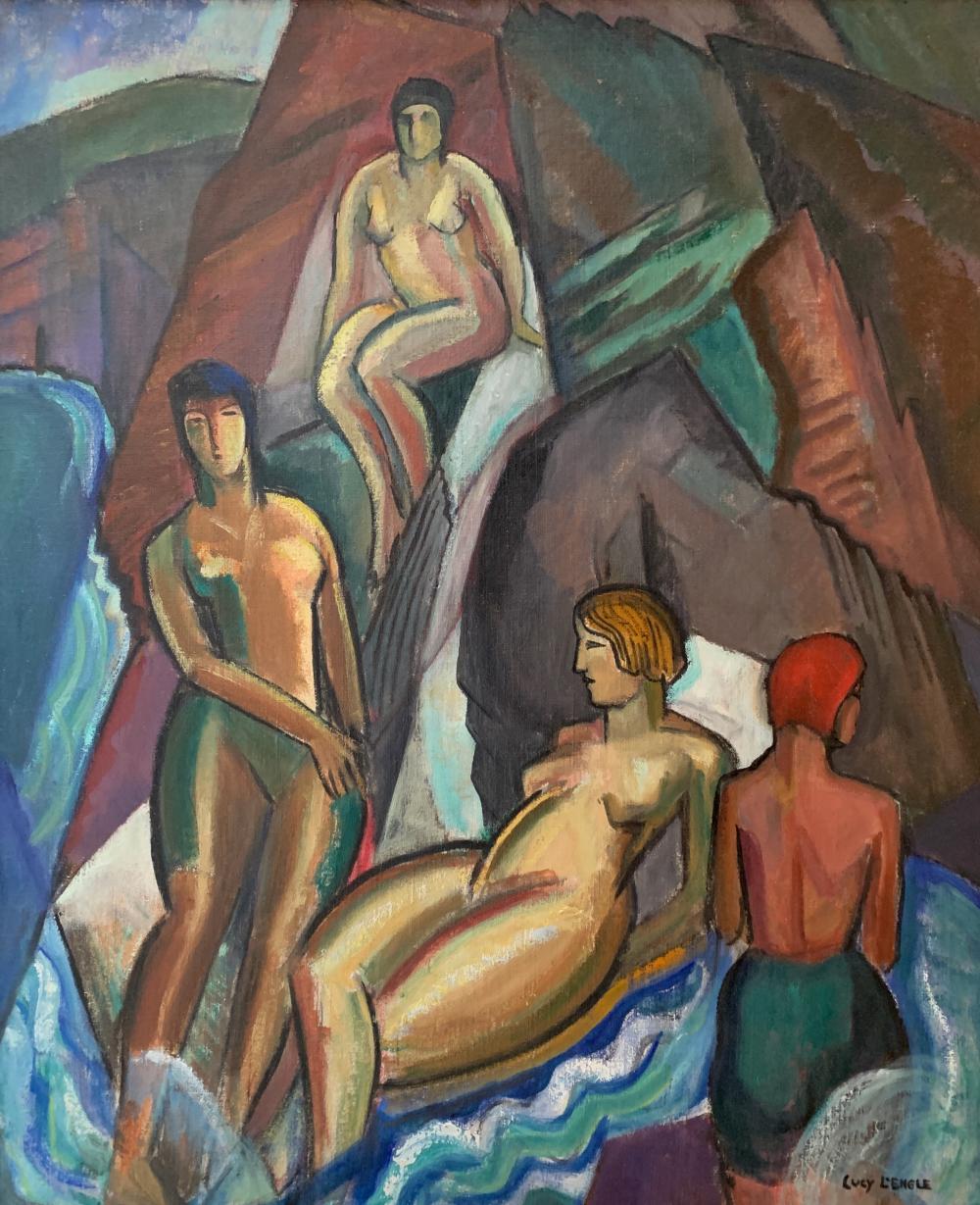 Lucy L'Engle comparable auction result: lucy l engle 1889 1978 bathers 1923 oil on canvas