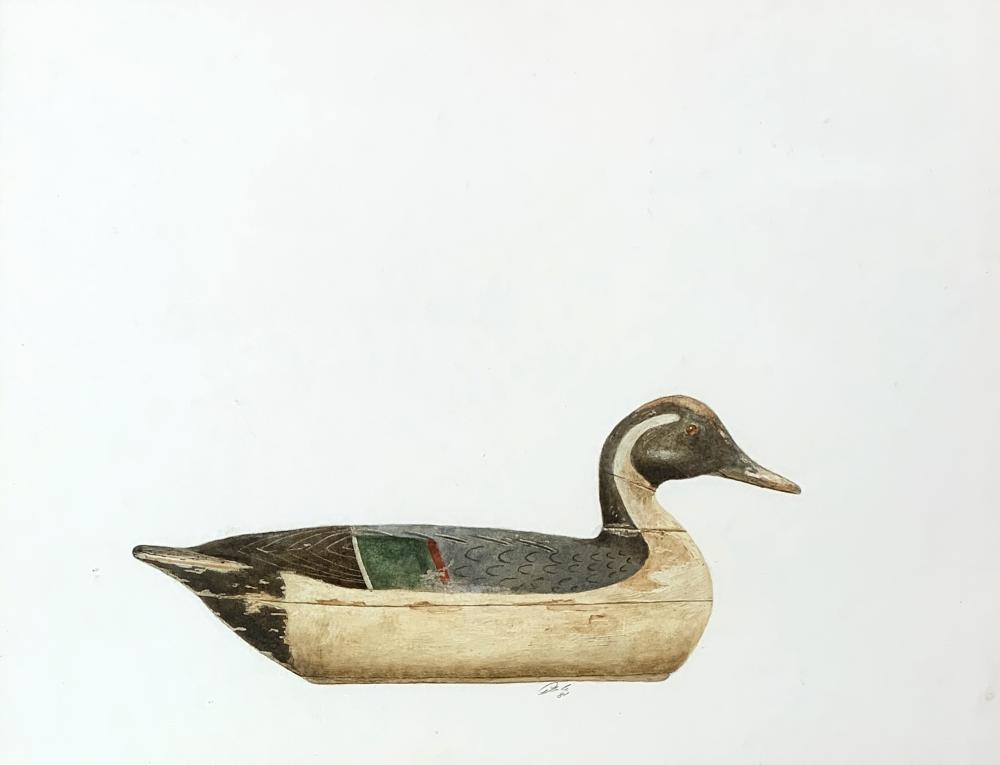 Joseph Cibula comparable auction result: joseph cibula 1946 duck 1981 watercolor
