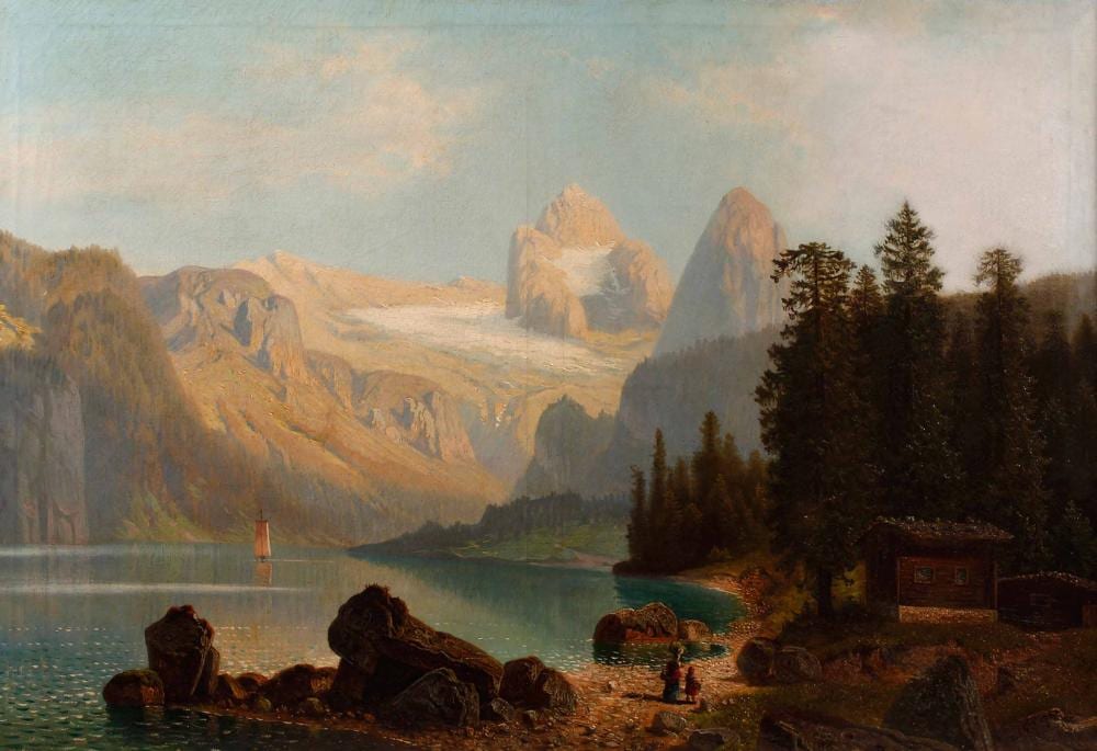 Theodor Nocken comparable auction result: theodor nocken sommerliche alpenlandschaft
