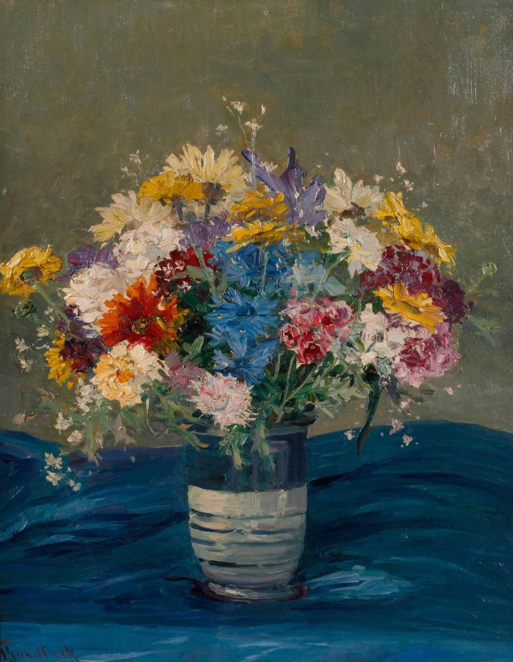 Henry Gundlach comparable auction result: henry gundlach attr blumenstillleben